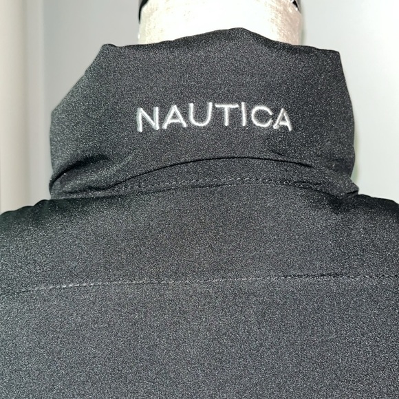 NAUTICA Men's Jacket Medium BLACK Water Resistant Lightweight Puffed size Medium - Picture 6 of 10